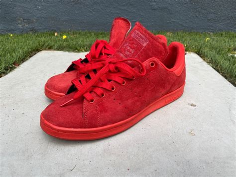 adidas stan smith red suede.